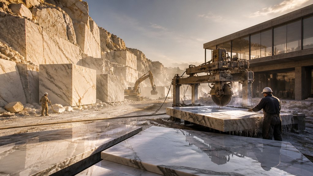 marble s path from quarry to construction