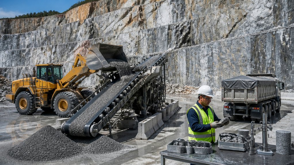quarry operators quality control flow