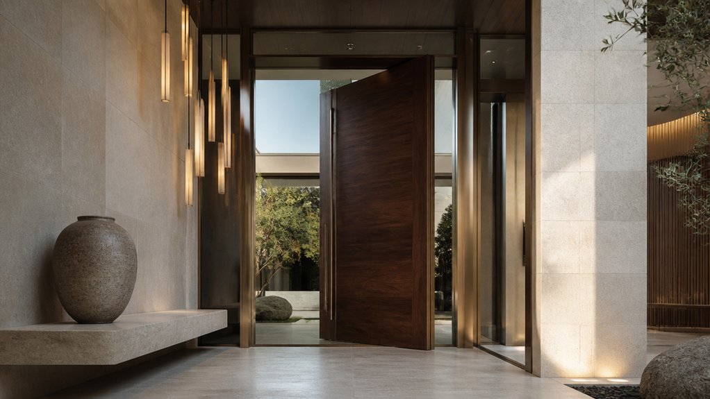 statement entrance design for high end custom home